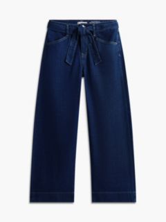 Belted High-Rise Wide Leg Jean — Inky Dark Rinse 5
