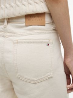Stretch High-Rise Barrel Jean — Ecru 3