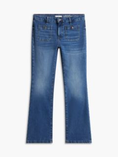 Mid-Rise Patch Pocket Bootcut Jean — Dark Wash 6