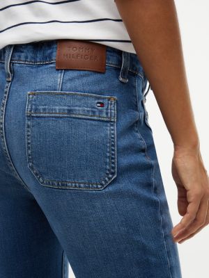 Женские джинсы Tommy Hilfiger Mid-Rise Patch Pocket Bootcut Jean, цвет: Тёмная варка — фото 4