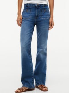 Mid-Rise Patch Pocket Bootcut Jean — Dark Wash 1