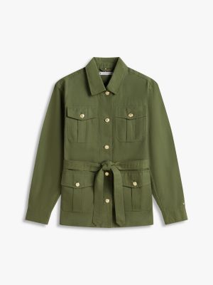 Женские куртки Tommy Hilfiger Water-Resistant Belted Utility Jacket — фото 6