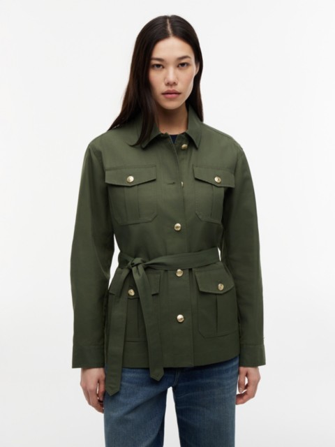 Женские куртки Tommy Hilfiger Water-Resistant Belted Utility Jacket