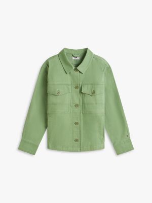 Женские куртки Tommy Hilfiger Oversized Twill Utility Shirt Jacket — фото 5