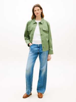 Женские куртки Tommy Hilfiger Oversized Twill Utility Shirt Jacket — фото 3