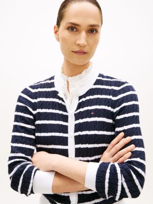 Женские кардиганы Tommy Hilfiger Stripe Cable Knit Cardigan — фото 2