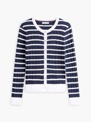 Женские кардиганы Tommy Hilfiger Stripe Cable Knit Cardigan — фото 5