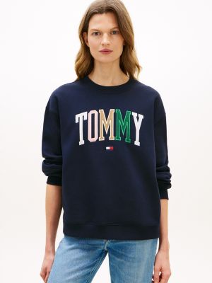 Multicolor Varsity Tommy Logo Sweatshirt, Navy