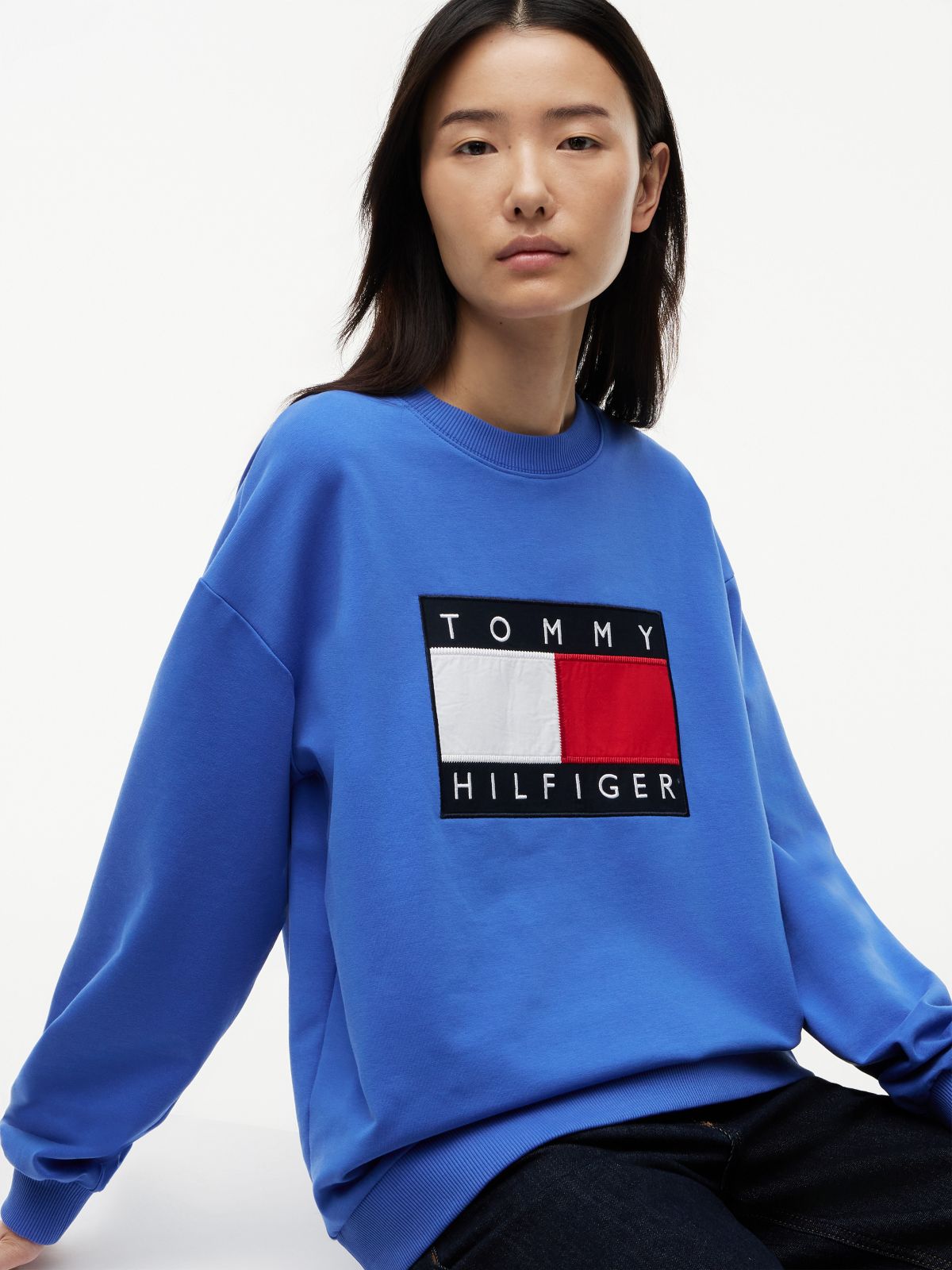 Flag Logo Sweatshirt — Verona Blue