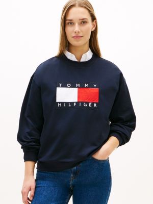 Flag Logo Sweatshirt, Navy