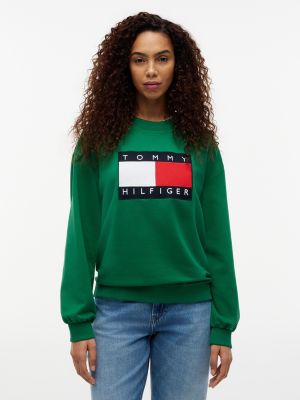 Flag Logo Sweatshirt, Nouveau Green