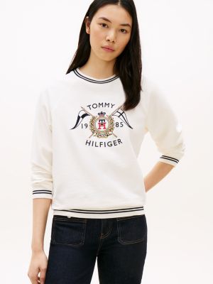 Nautical Crest Sweatshirt, Ivory Silk
