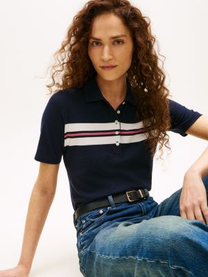 Женские свитеры Tommy Hilfiger Regular Fit Block Stripe Stretch Polo — фото 2