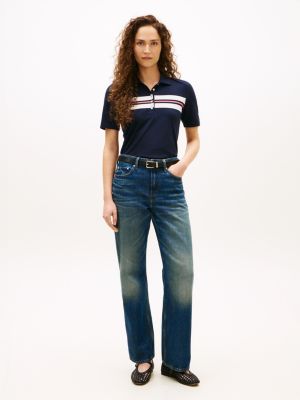Женские свитеры Tommy Hilfiger Regular Fit Block Stripe Stretch Polo — фото 3