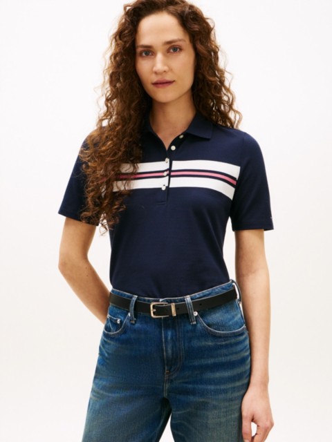 Женские свитеры Tommy Hilfiger Regular Fit Block Stripe Stretch Polo
