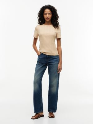 Женские футболки Tommy Hilfiger Lightweight Rib-Knit T-Shirt — фото 2