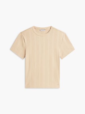 Женские футболки Tommy Hilfiger Lightweight Rib-Knit T-Shirt — фото 5