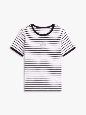 Женские футболки Tommy Hilfiger Monotype Logo Ringer T-Shirt — фото 5