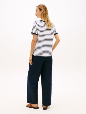 Женские футболки Tommy Hilfiger Monotype Logo Ringer T-Shirt — фото 4