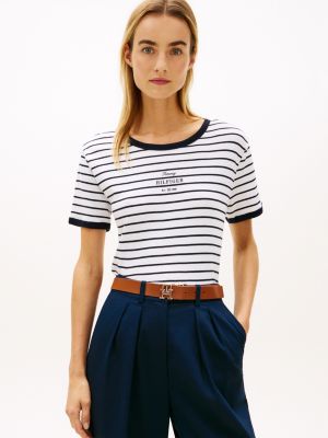 Monotype Logo Ringer T-Shirt, Optic White