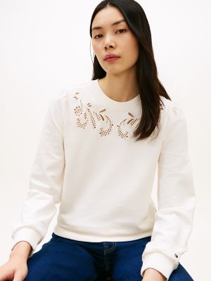 Женские худи Tommy Hilfiger Embroidered Eyelet Sweatshirt — фото 3