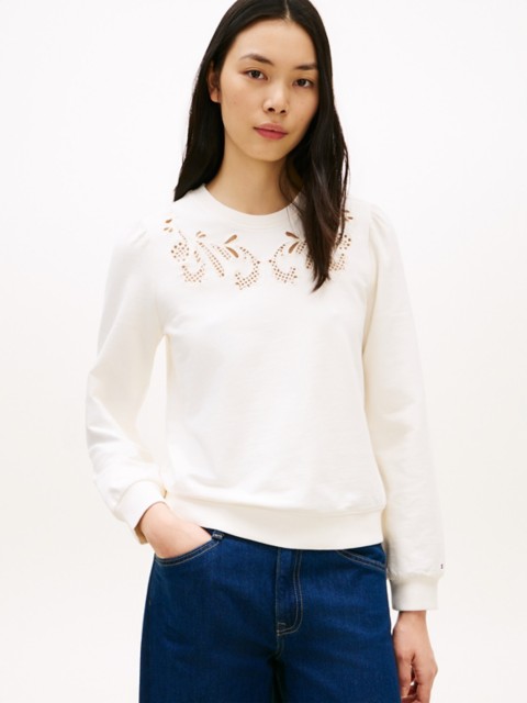 Женские худи Tommy Hilfiger Embroidered Eyelet Sweatshirt