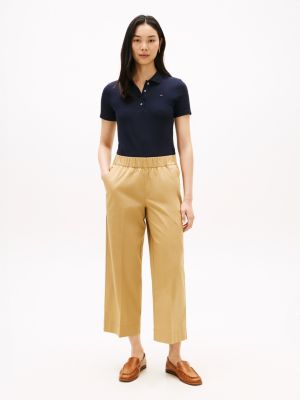 Pull-On Wide-Leg Ankle Pant, Classic Khaki