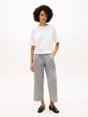Женские брюки Tommy Hilfiger Pull-On Wide-Leg Ankle Pant, цвет: Тёмно-синий — фото 2