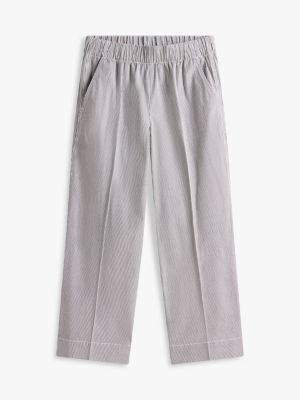 Женские брюки Tommy Hilfiger Pull-On Wide-Leg Ankle Pant, цвет: Тёмно-синий — фото 5