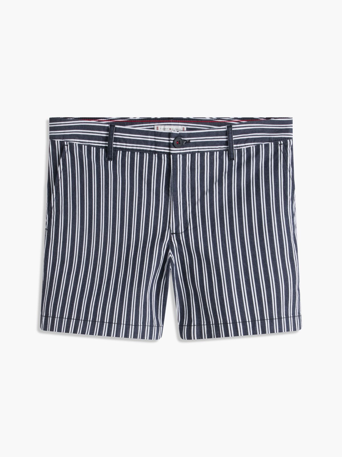 Striped Chino Short — Navy