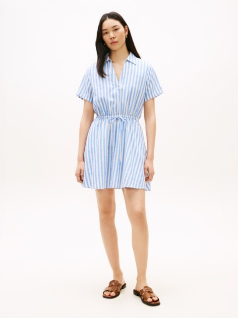 Tommy Hilfiger Essential Striped Linen-Blend Dress