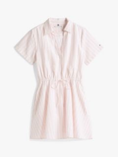 Essential Striped Linen-Blend Dress — Pink Shade 5