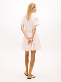 Essential Striped Linen-Blend Dress — Pink Shade 4