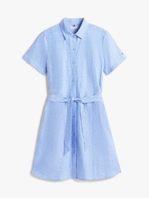 Tommy Hilfiger Belted Linen-Cotton Blend Shirtdress — фото 5