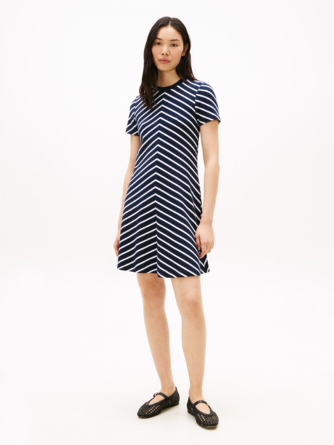 Tommy Hilfiger Chevron Stripe Interlock Dress