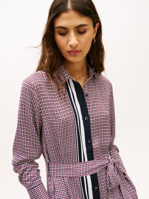 Houndstooth Belted Shirtdress | Tommy Hilfiger