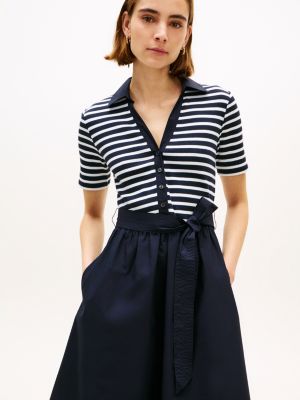 Mix Media Belted Polo Dress | Tommy Hilfiger USA