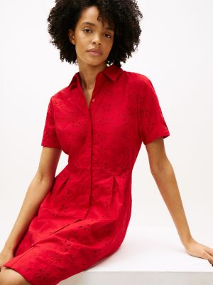 Tommy Hilfiger Embroidered Eyelet Poplin Shirtdress — фото 2
