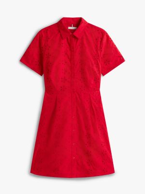 Tommy Hilfiger Embroidered Eyelet Poplin Shirtdress — фото 5