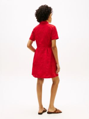 Tommy Hilfiger Embroidered Eyelet Poplin Shirtdress — фото 4