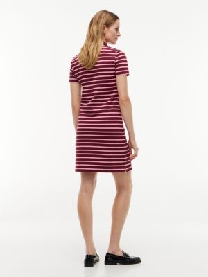 Tommy Hilfiger Striped Stretch Pique Polo Dress — фото 4