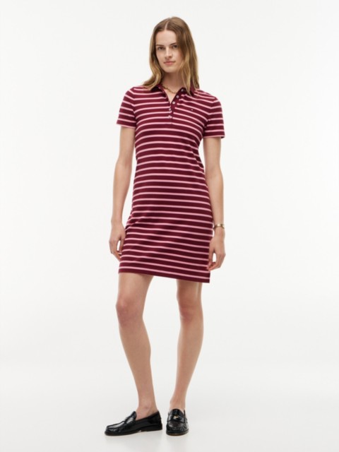 Tommy Hilfiger Striped Stretch Pique Polo Dress