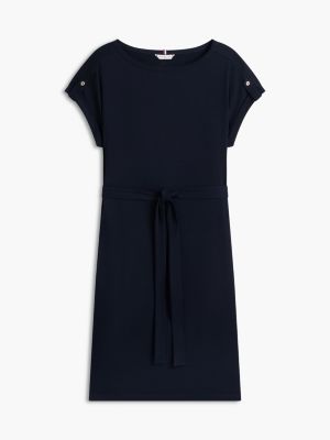 Tommy Hilfiger Belted Stretch-Cotton Dress — фото 5