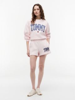 Varsity Tommy Logo Sweatshort — Light Pink 2