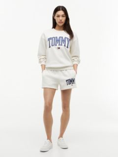 Varsity Tommy Logo Sweatshort — Ivory 2