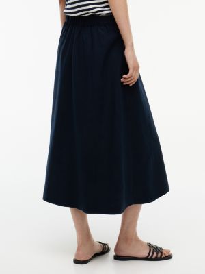 Tommy Hilfiger Linen-Blend Midi Skirt — фото 4