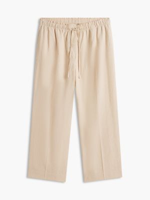 Женские брюки Tommy Hilfiger Lightweight Linen-Blend Pull-On Pant, цвет: Галечный — фото 5