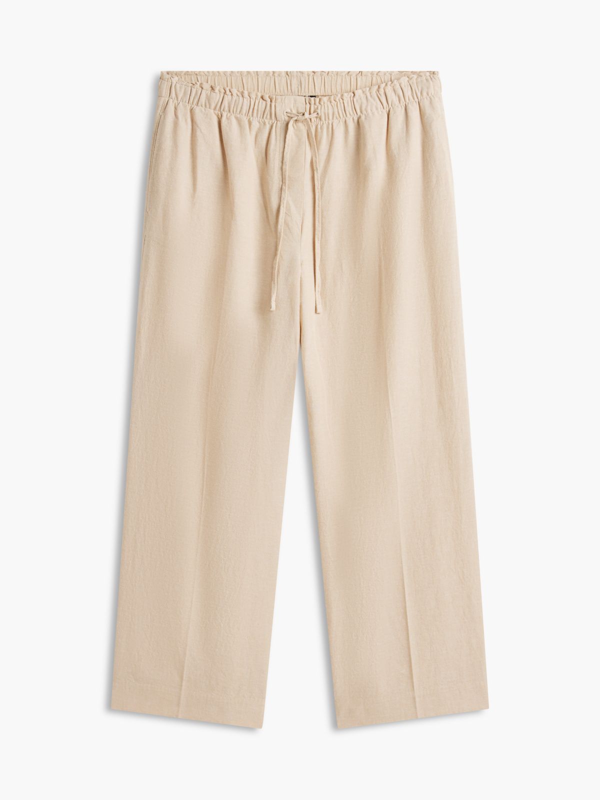 Lightweight Linen-Blend Pull-On Pant — Clayed Pebble
