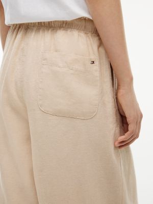 Женские брюки Tommy Hilfiger Lightweight Linen-Blend Pull-On Pant, цвет: Галечный — фото 3