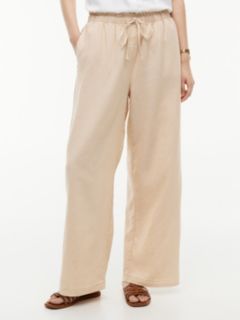 Lightweight Linen-Blend Pull-On Pant — Clayed Pebble 1
